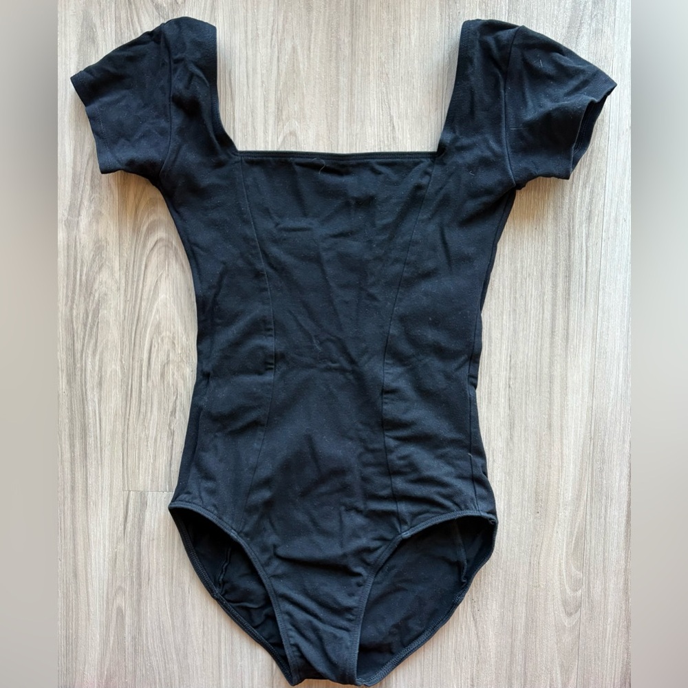 Wear Moi Square Neck Cap Sleeve Leotard